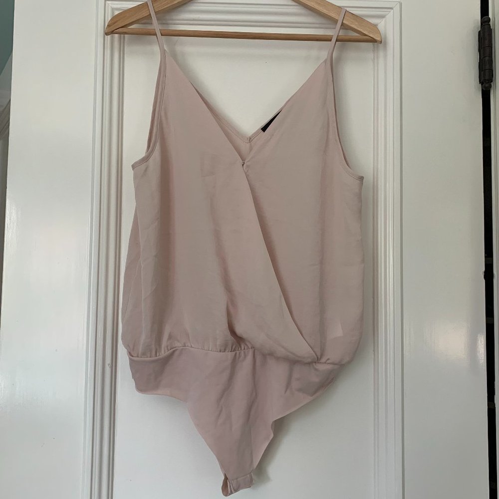 BikBok Pink Front Plunge Bodysuit– L (EUC)